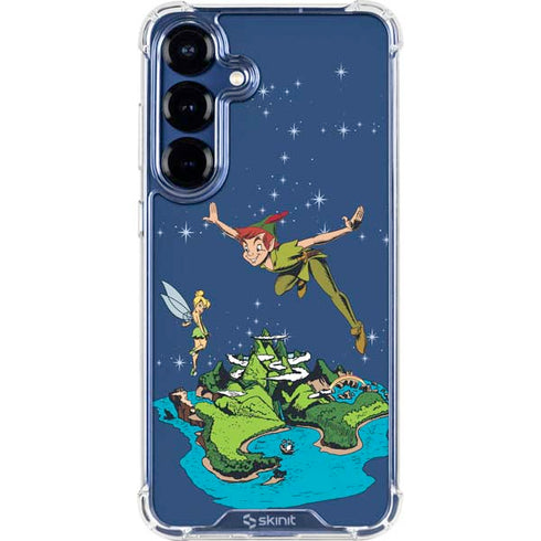 Disney Peter Pan and Tinker Bell in Neverland Galaxy S25 Clear Case
